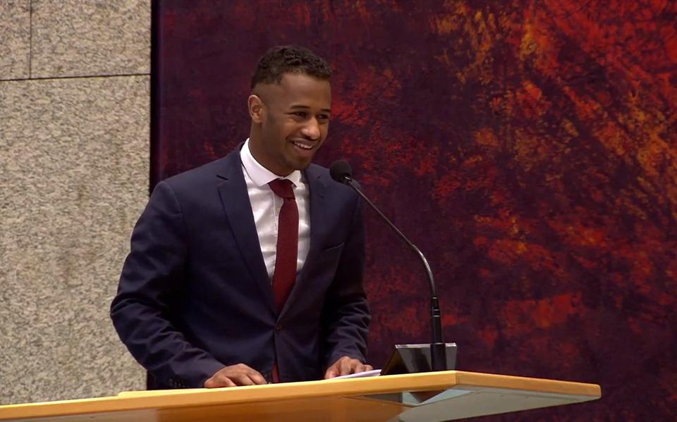 De Hoop tijdens zijn maidenspeech op donderdag 22 april 2021